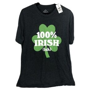 St Patrick's Day Men's T Shirt Irish Novelty Shirt Dark Gray XL 100% IRISH (ISH)